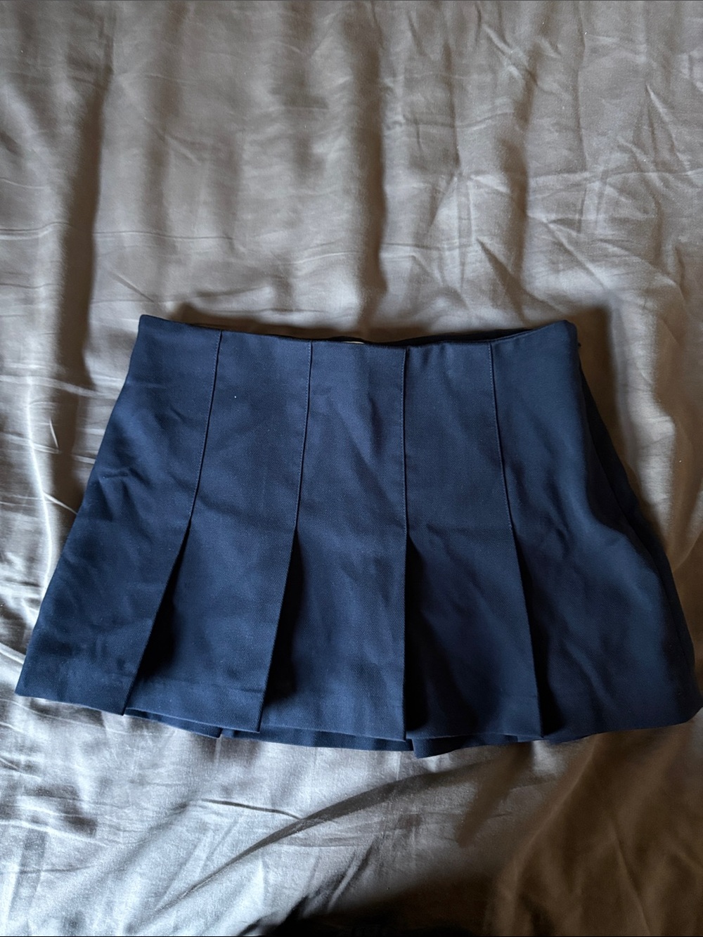 Abercrombie & Fitch Navy Blue Pleated Skort